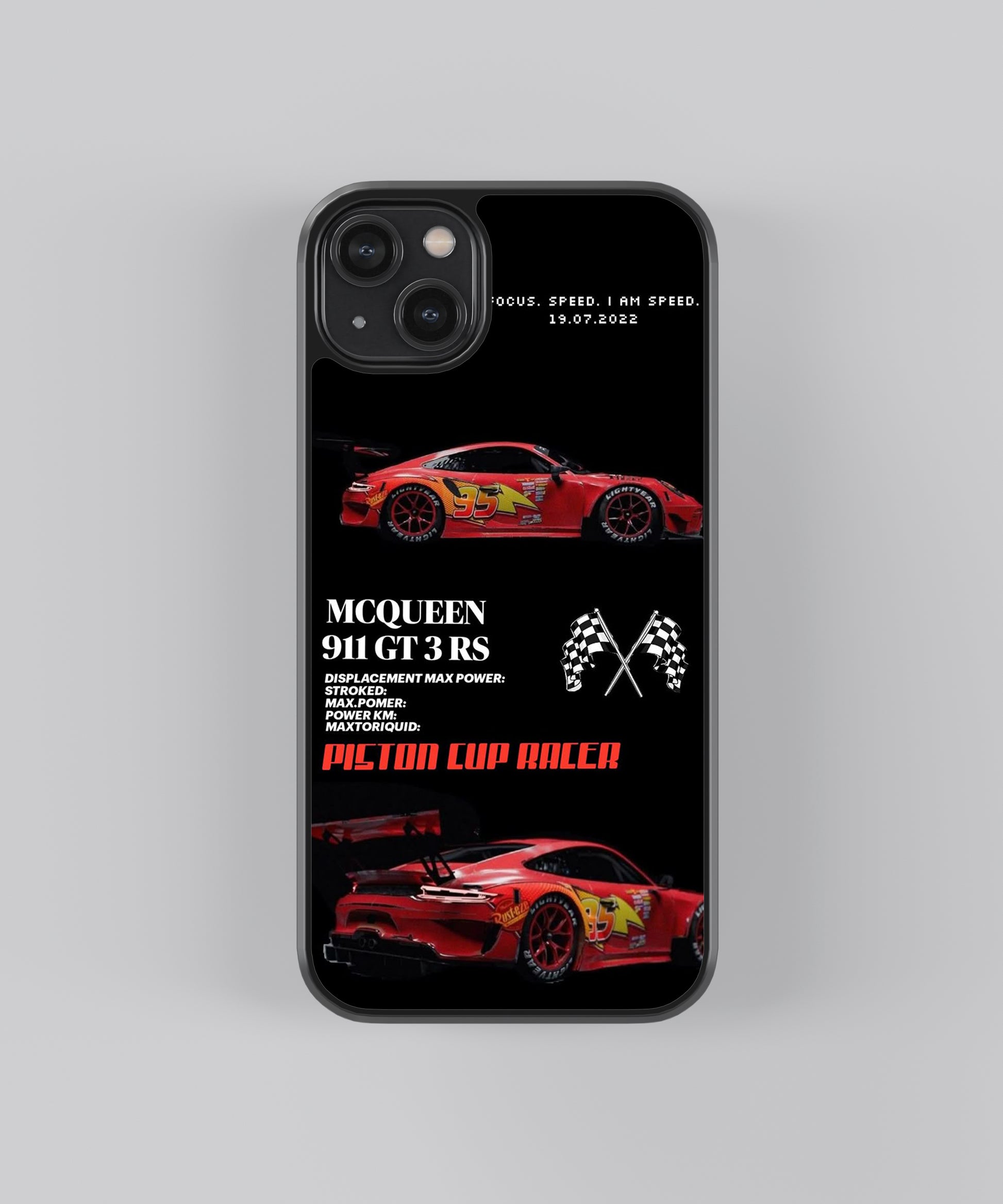 Porsche McQueen Car Glass Phone Case Cover Porsche McQueen Car Glass Phone Case Cover