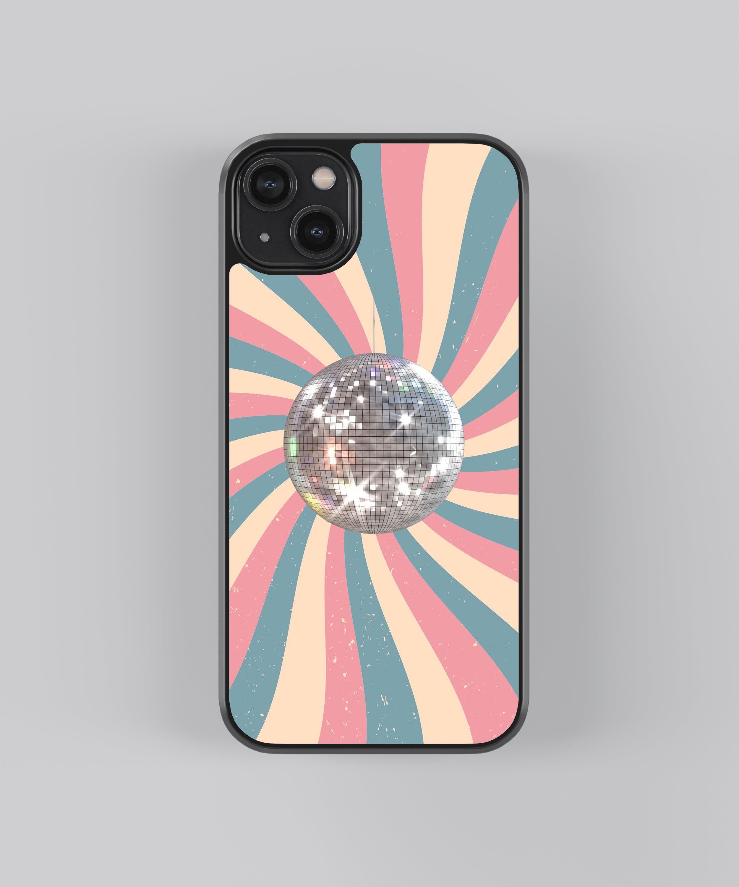 Disco Pattern Glass Phone Case Cover