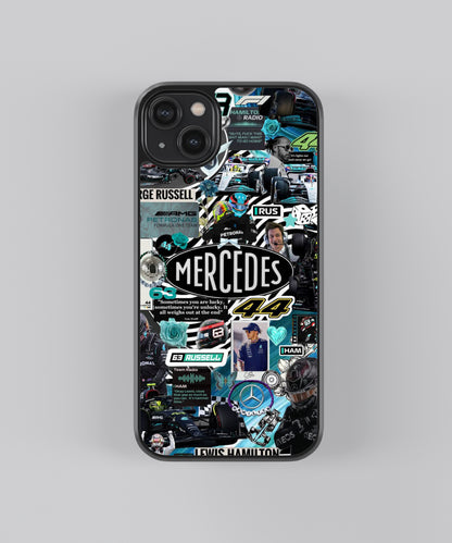 Mercedes Aesthetic Car Glass Phone Case Cover