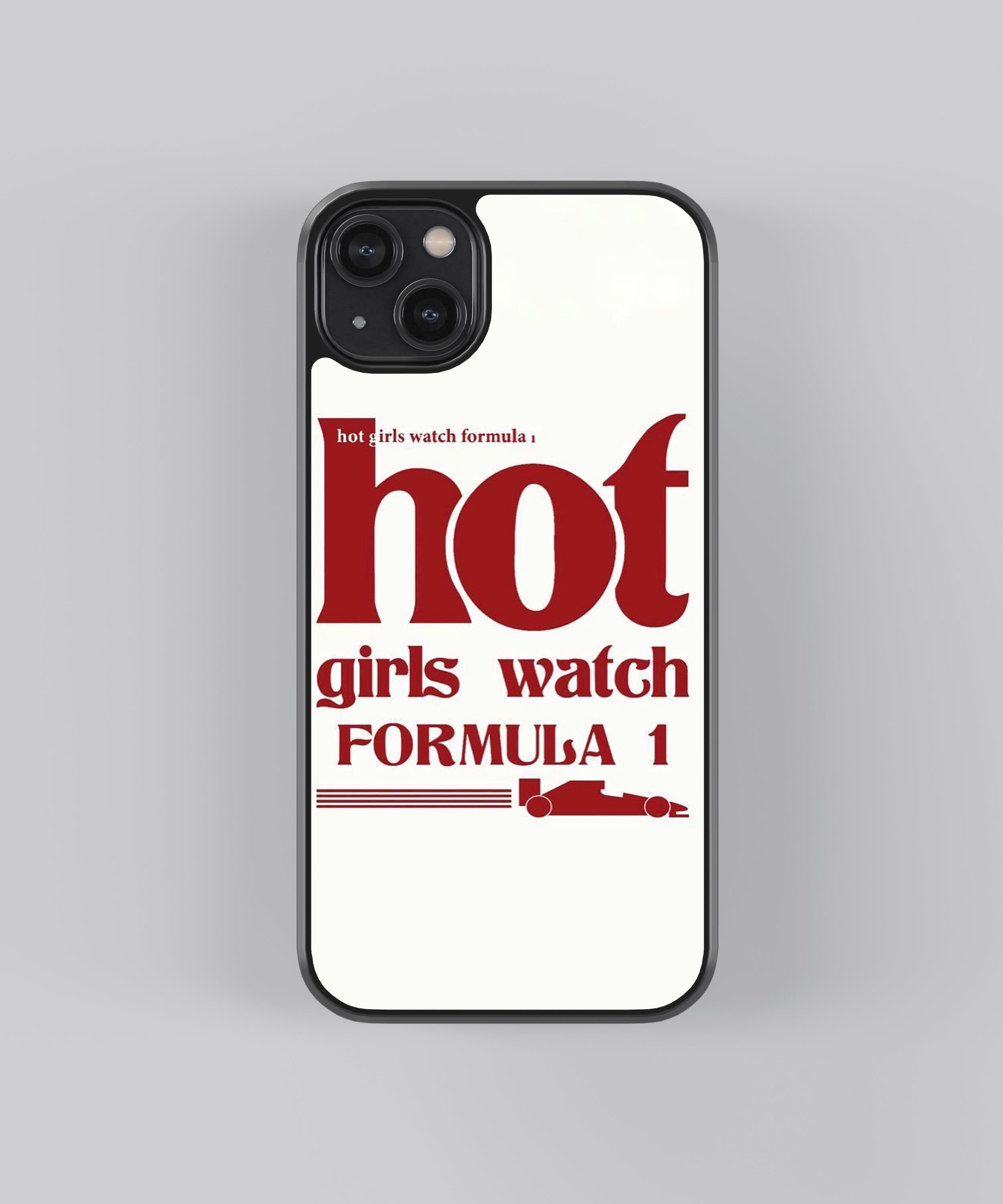 F1 Girls Cars Glass Phone Case Cover