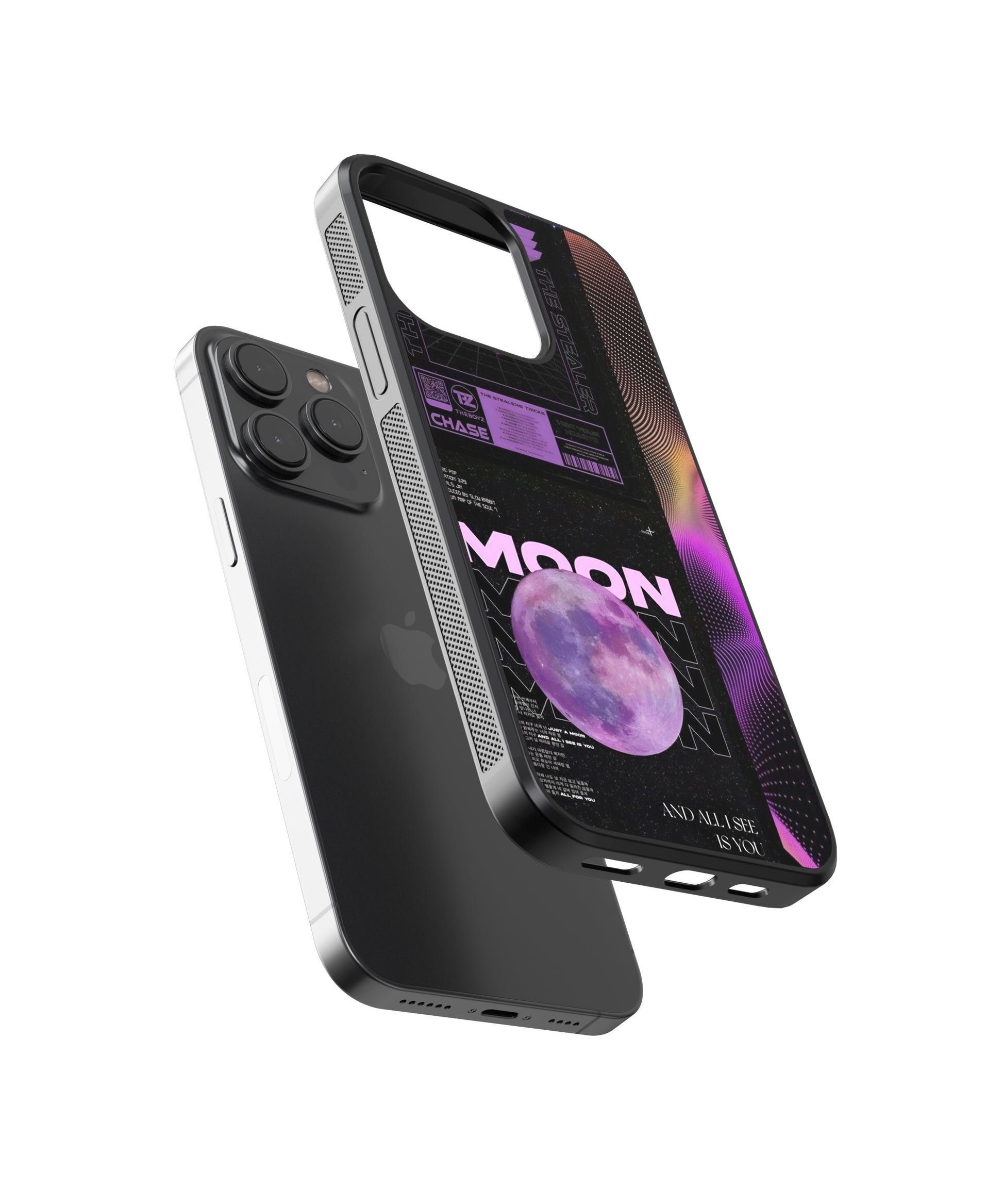 Moon Abstract Glass Phone Case Cover - Aesthetic Phone Cases - Culltique