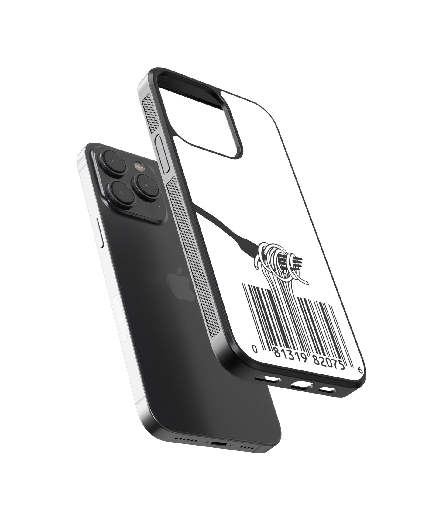 Forked Barcode Abstract Glass Phone Case Cover - Aesthetic Phone Cases - Culltique