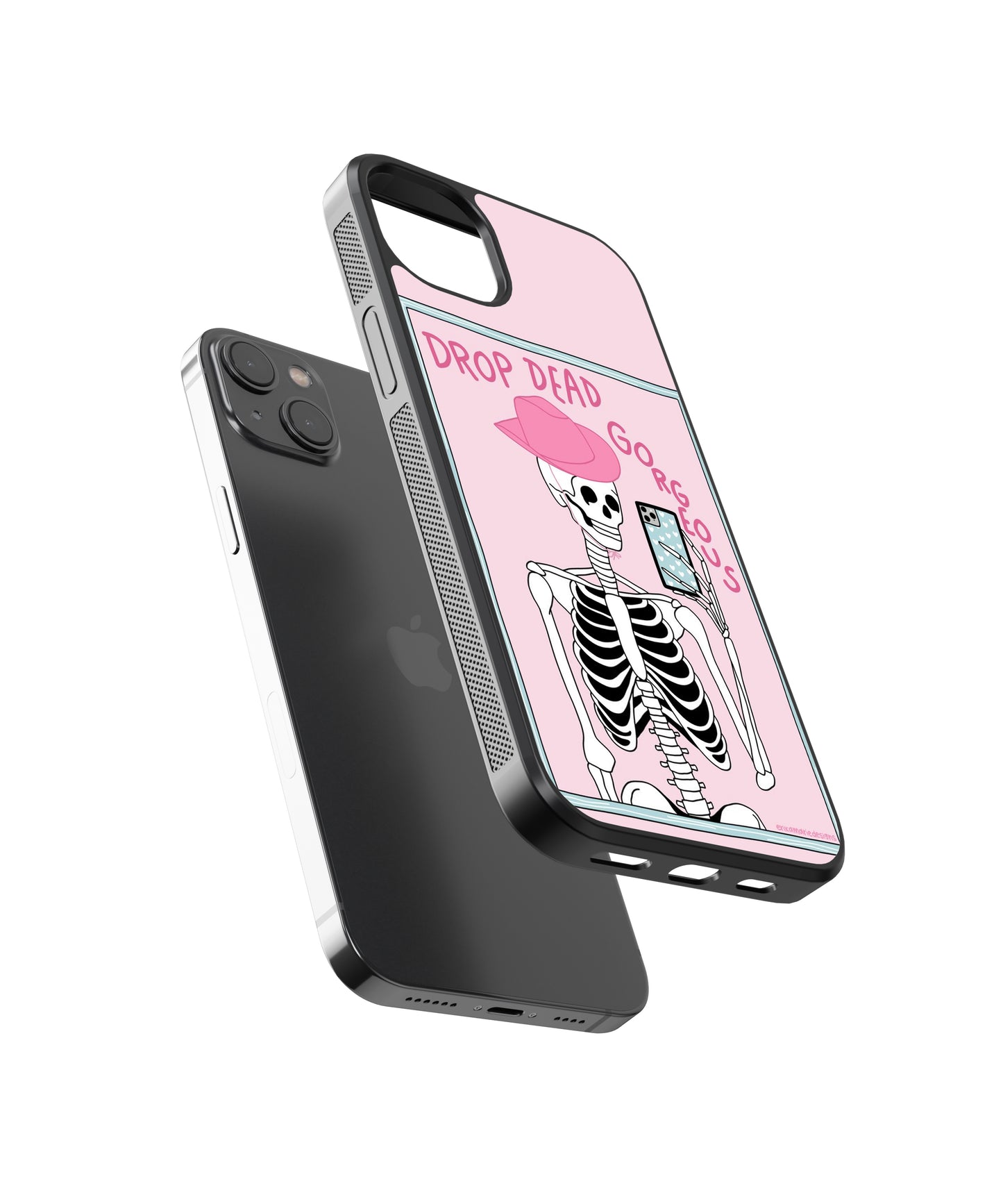 Drop Dead Gorgeous Y2K Glass Phone Case Cover - Aesthetic Phone Cases - Culltique