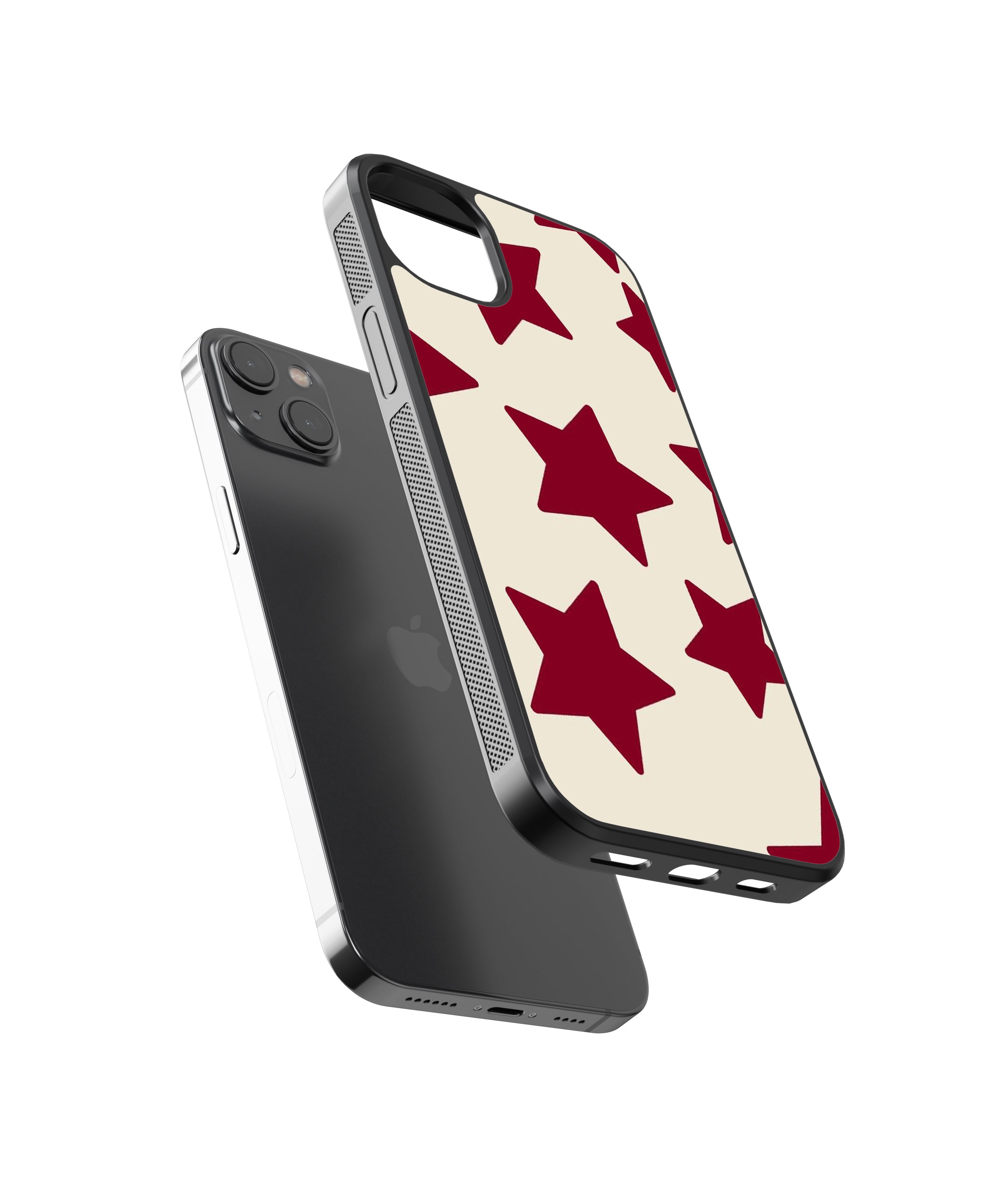 Star Pattern Glass Phone Case Cover