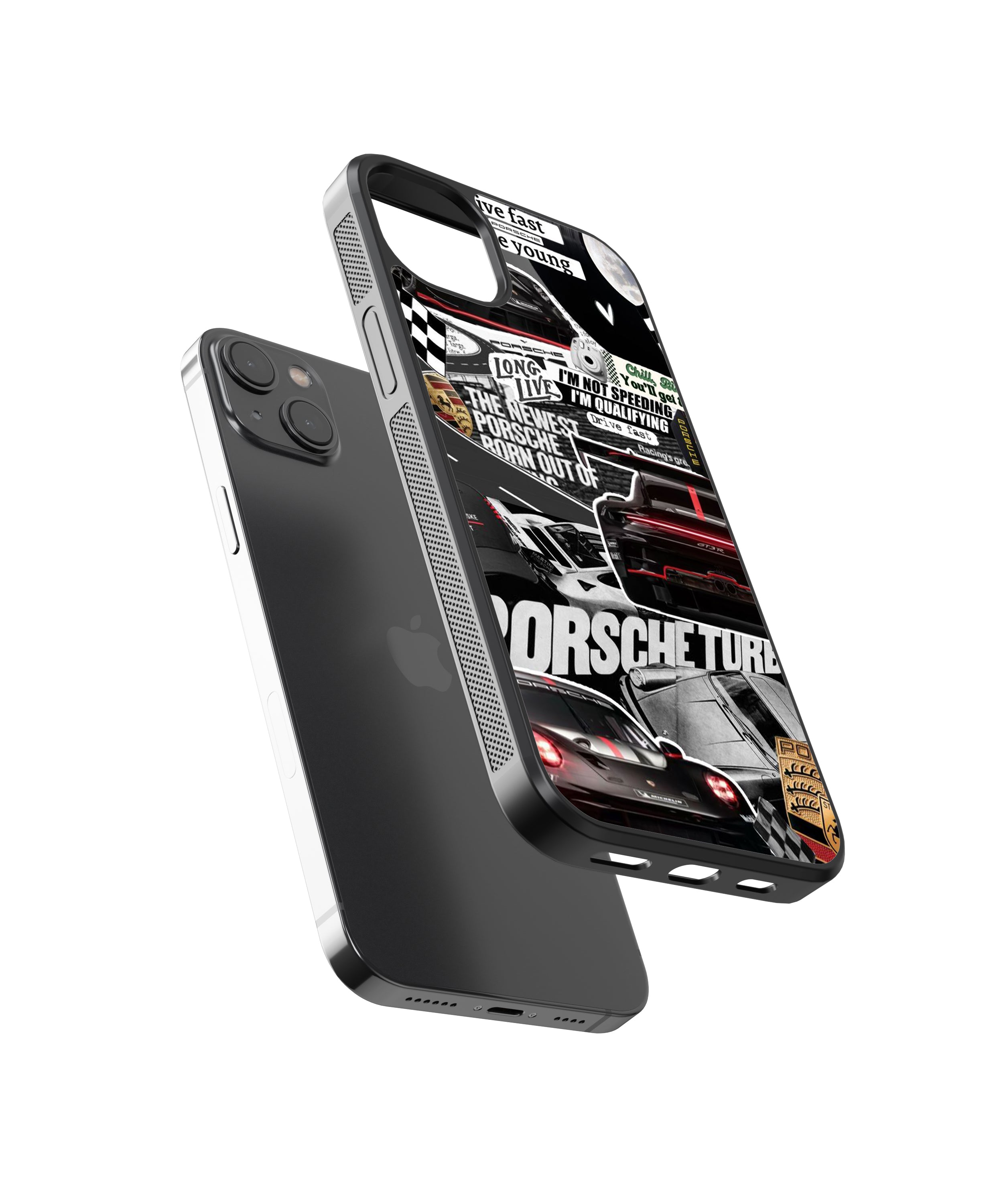 Porsche Turbo Car Glass Phone Case Cover