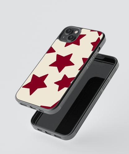 Star Pattern Glass Phone Case Cover