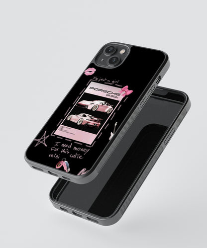 Porsche Coquette Car Glass Phone Case Cover