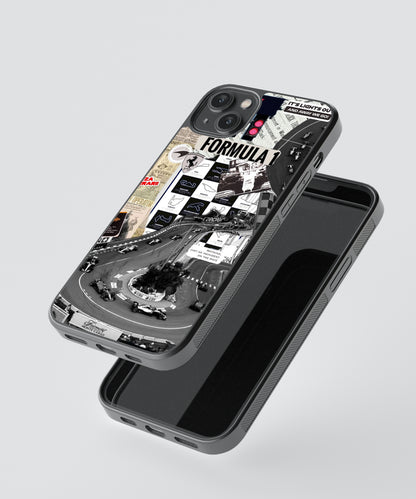 F1 Aesthetic Car Glass Phone Case Cover