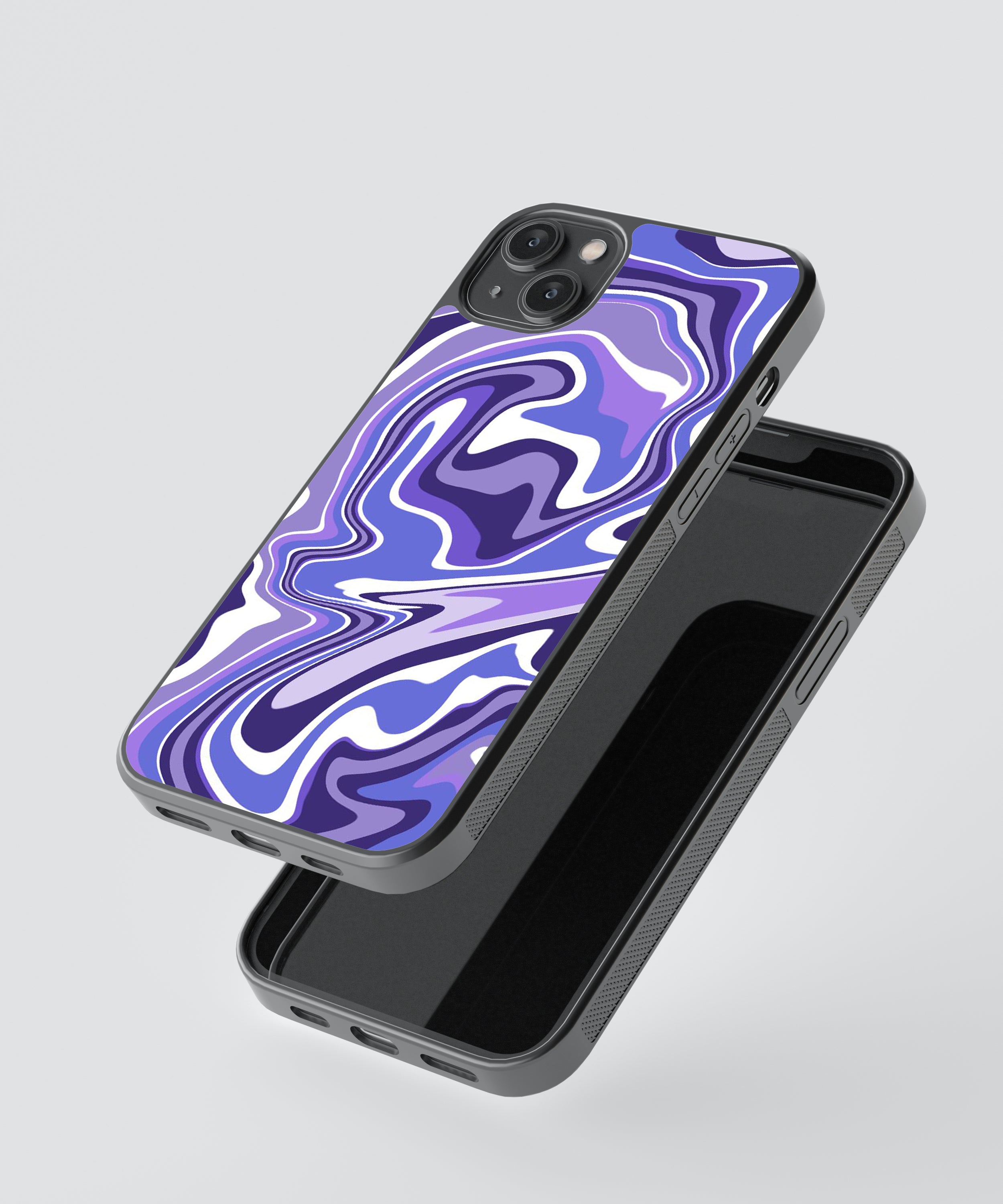 Purple Pattern Abstract Glass Phone Case Cover