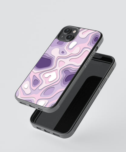 Violet Pattern Abstract Glass Phone Case Cover