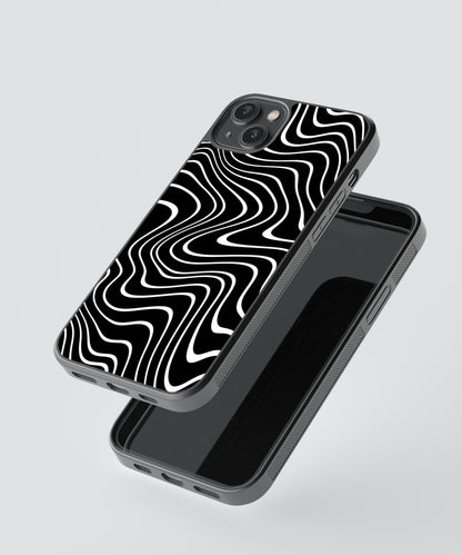 B&W Pattern Abstract Glass Phone Case Cover