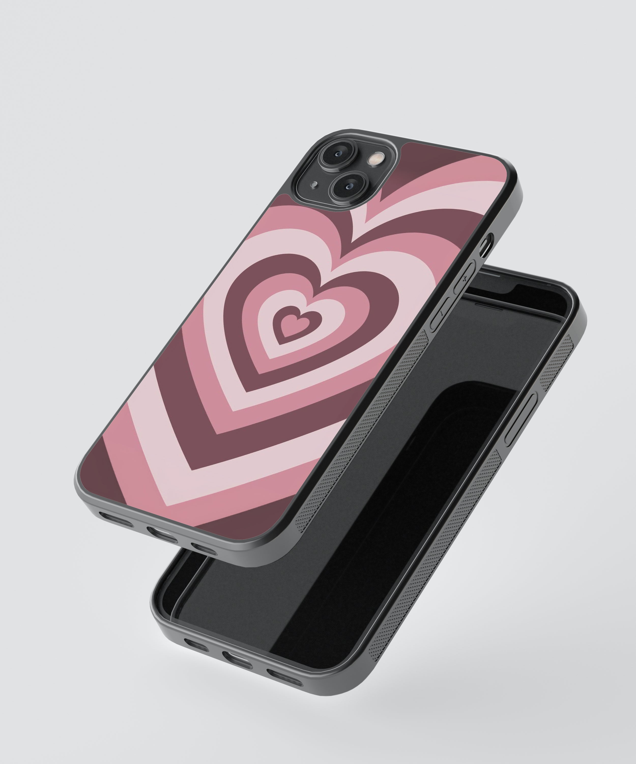 Hearts Abstract Glass Phone Case Cover