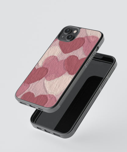 Hearts Aesthetic Glass Phone Case Cover