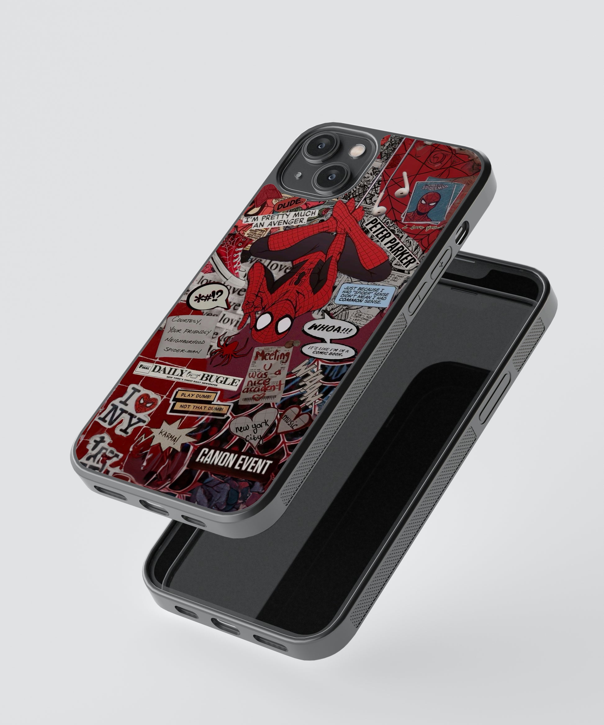 Spider-Man Aesthetic Glass Phone Case Cover Spider-Man Aesthetic Glass Phone Case Cover