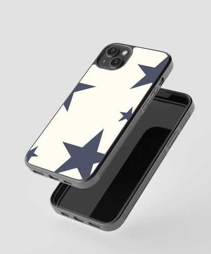 Stars Pattern Y2K Glass Phone Case Cover