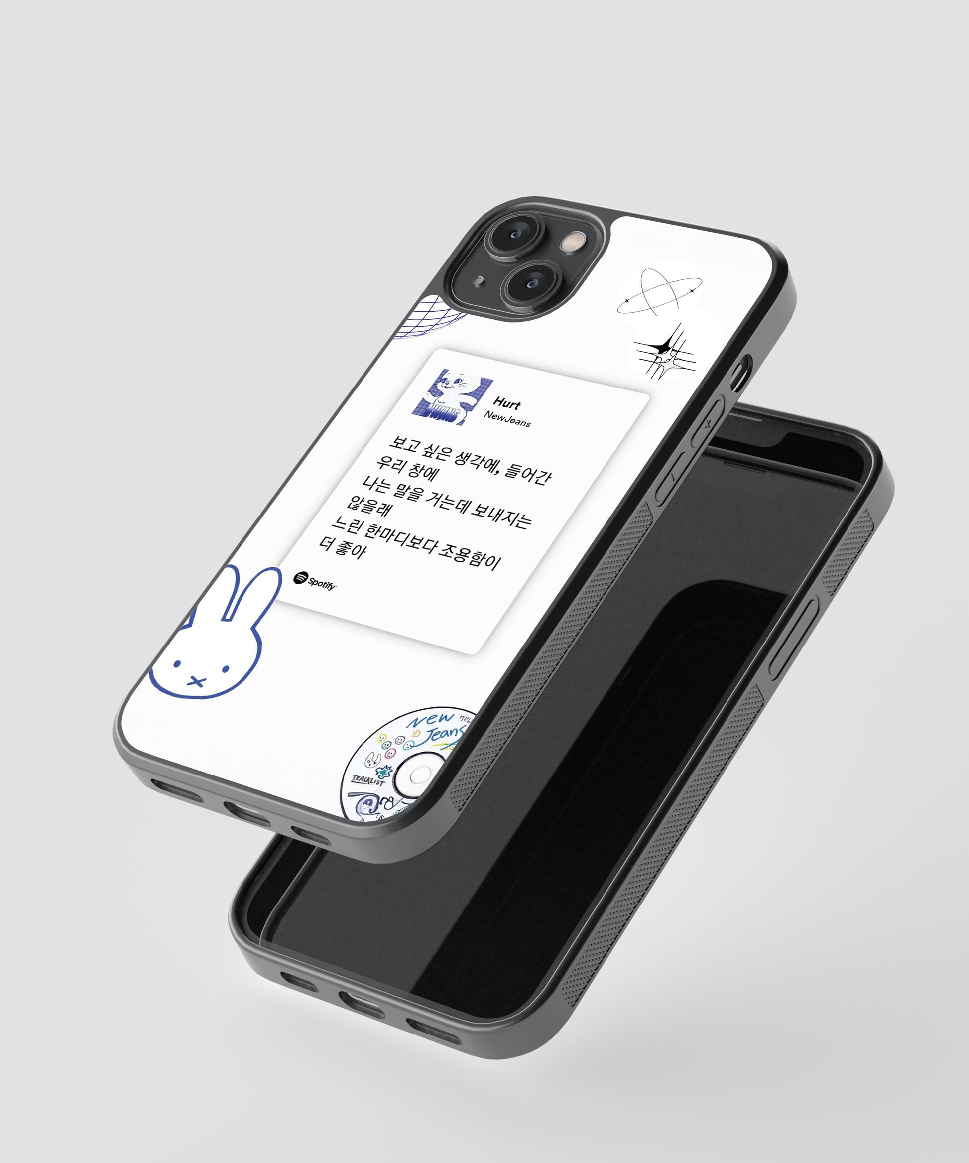 NewJeans Hurt Spotify Glass Phone Case for iPhone and Android NewJeans Hurt Spotify Glass Phone Case for iPhone and Android