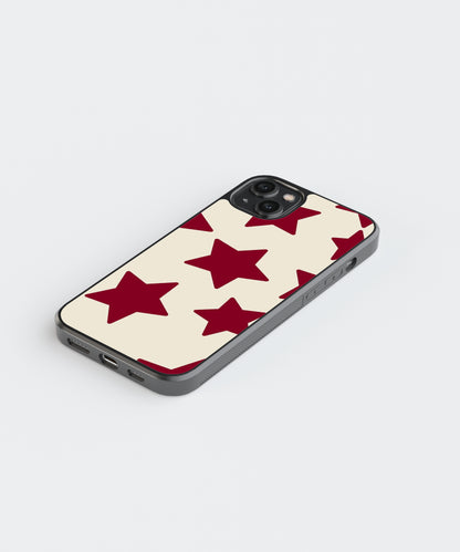 Star Pattern Glass Phone Case Cover