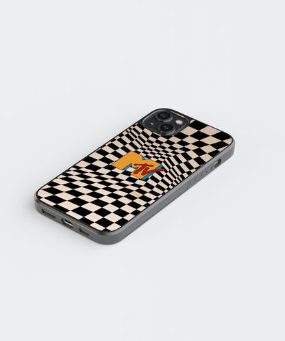 MTV Checkers Pattern Glass Phone Case Cover