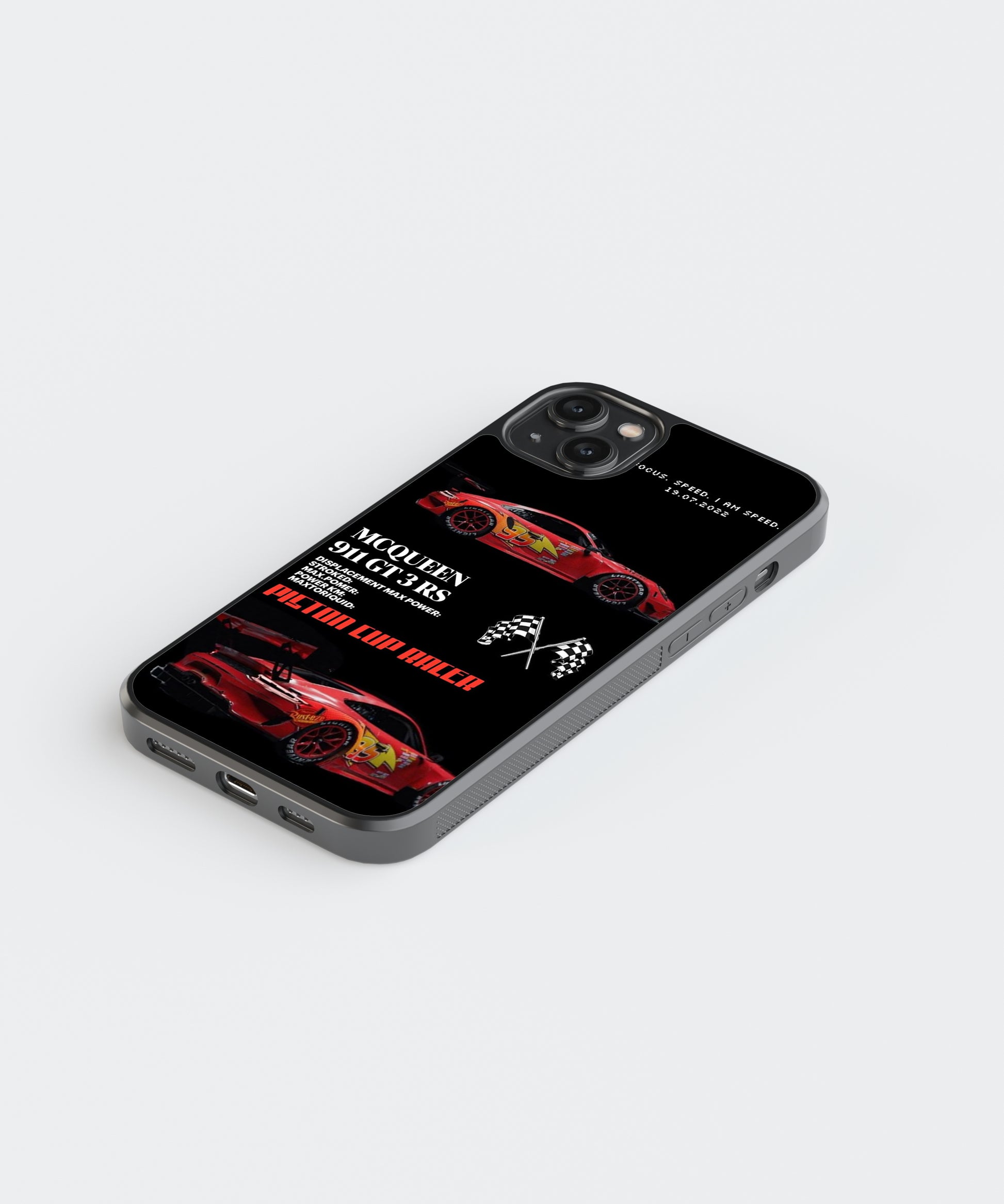 Porsche McQueen Car Glass Phone Case Cover Porsche McQueen Car Glass Phone Case Cover