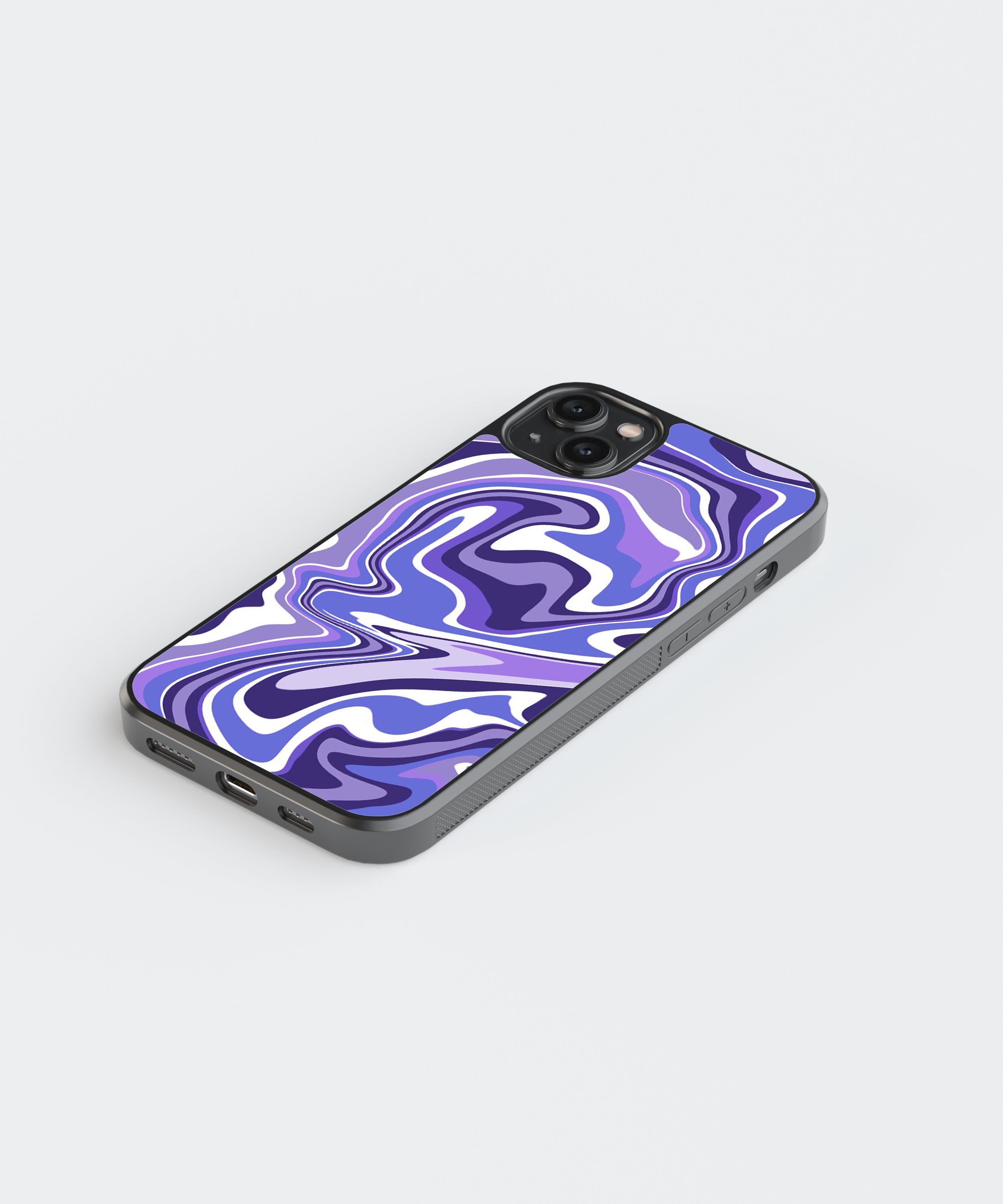 Purple Pattern Abstract Glass Phone Case Cover