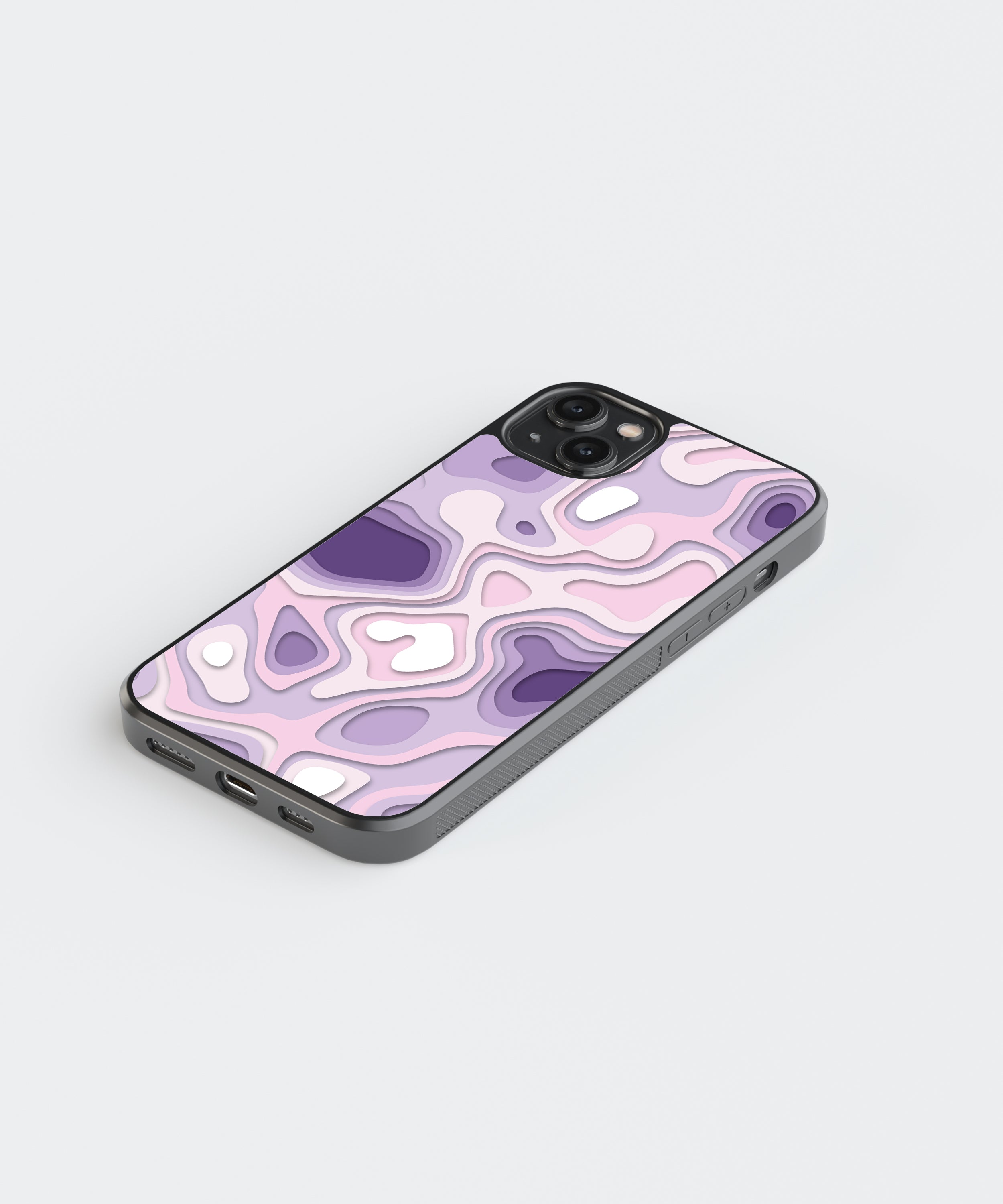 Violet Pattern Abstract Glass Phone Case Cover