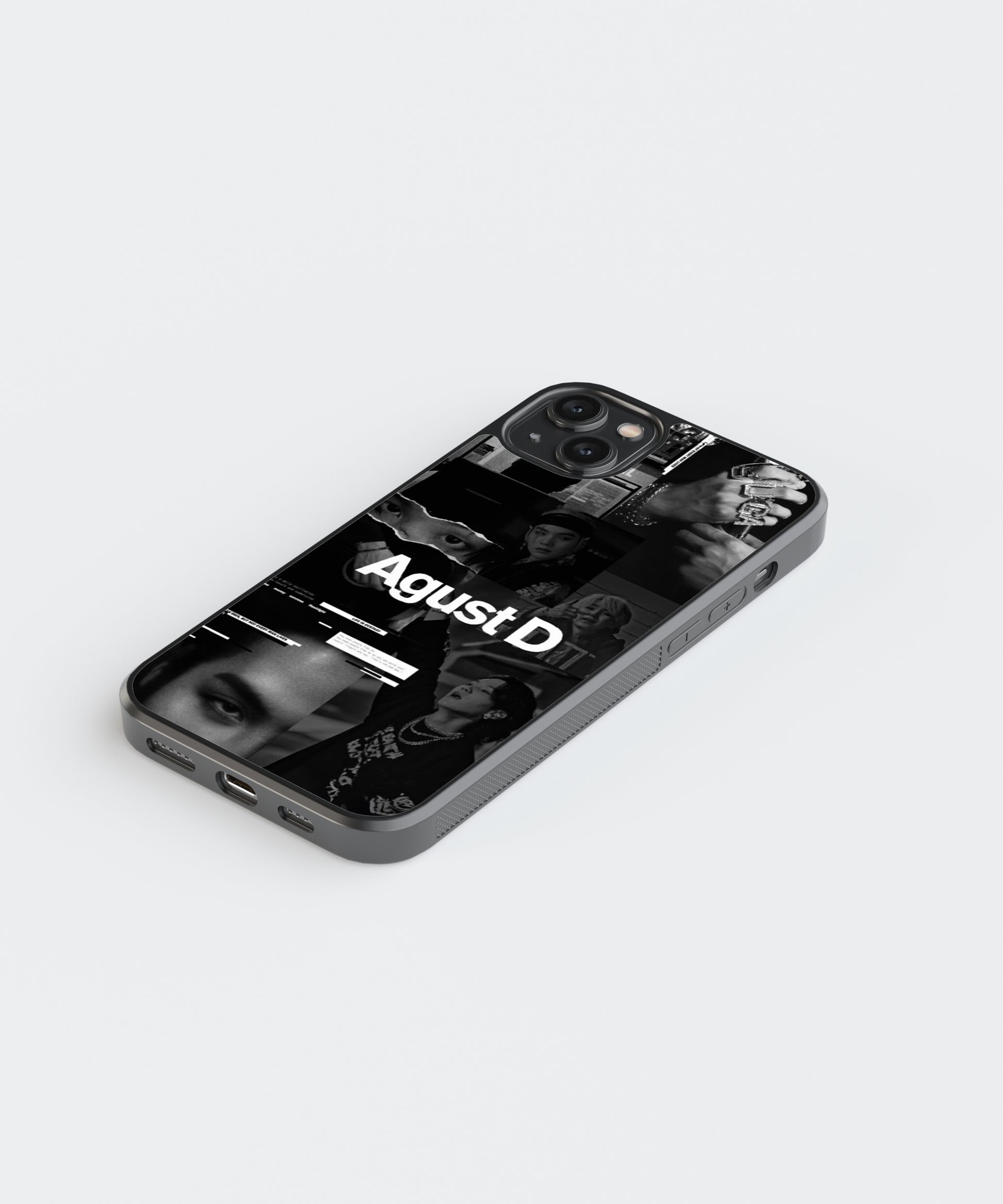 BTS Agust D K-Pop Glass Phone Case Cover