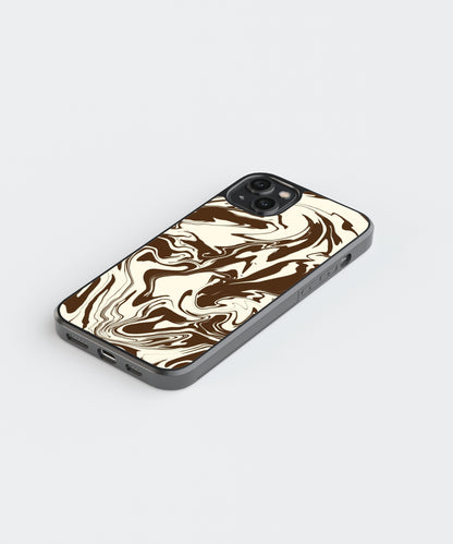 Brown Marble Abstract Glass Phone Case Cover