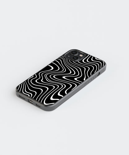 B&W Pattern Abstract Glass Phone Case Cover