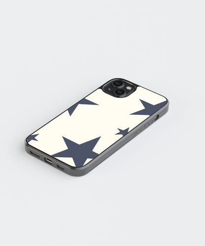 Stars Pattern Y2K Glass Phone Case Cover