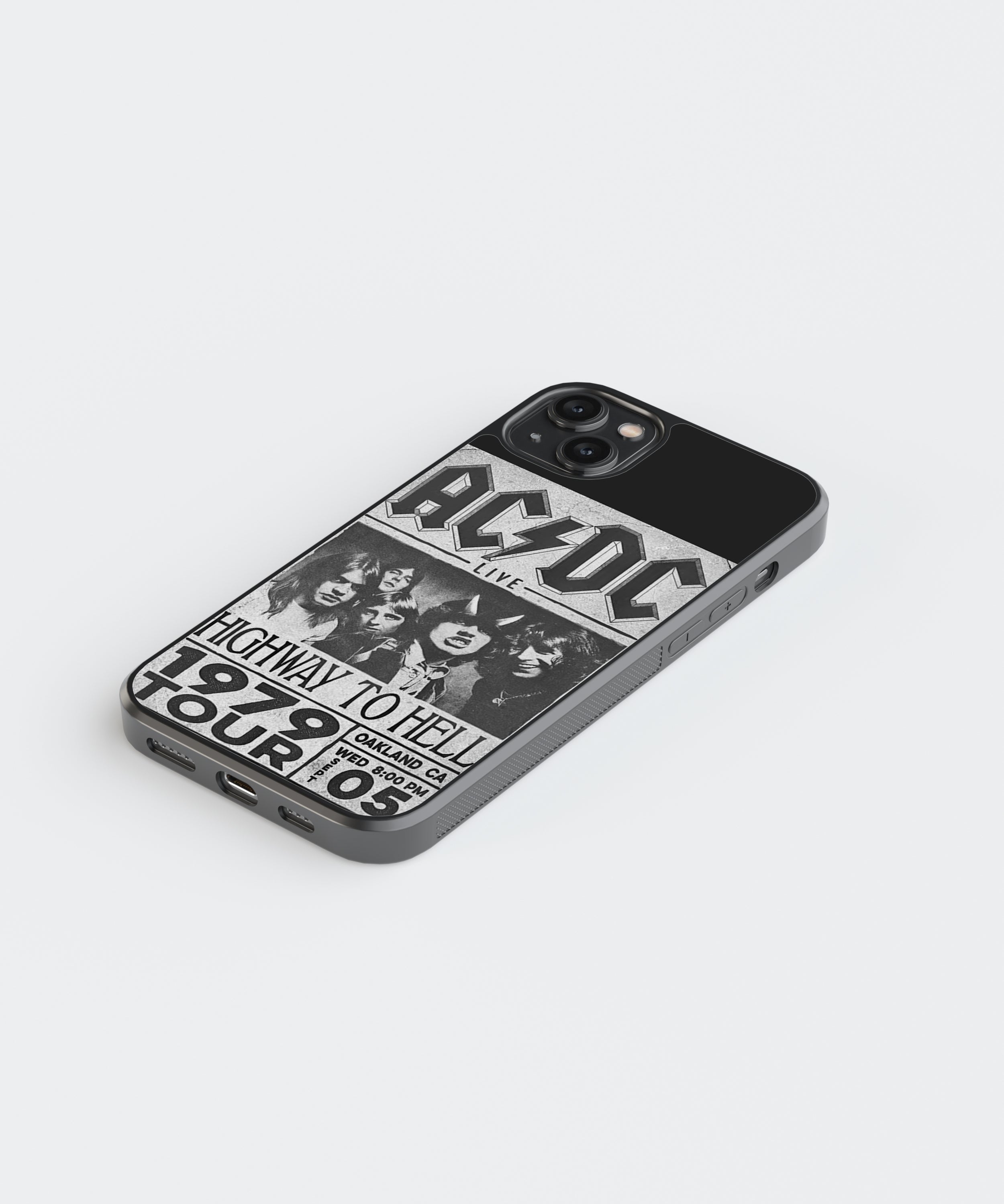 AC DC Spotify Glass Phone Case Cover