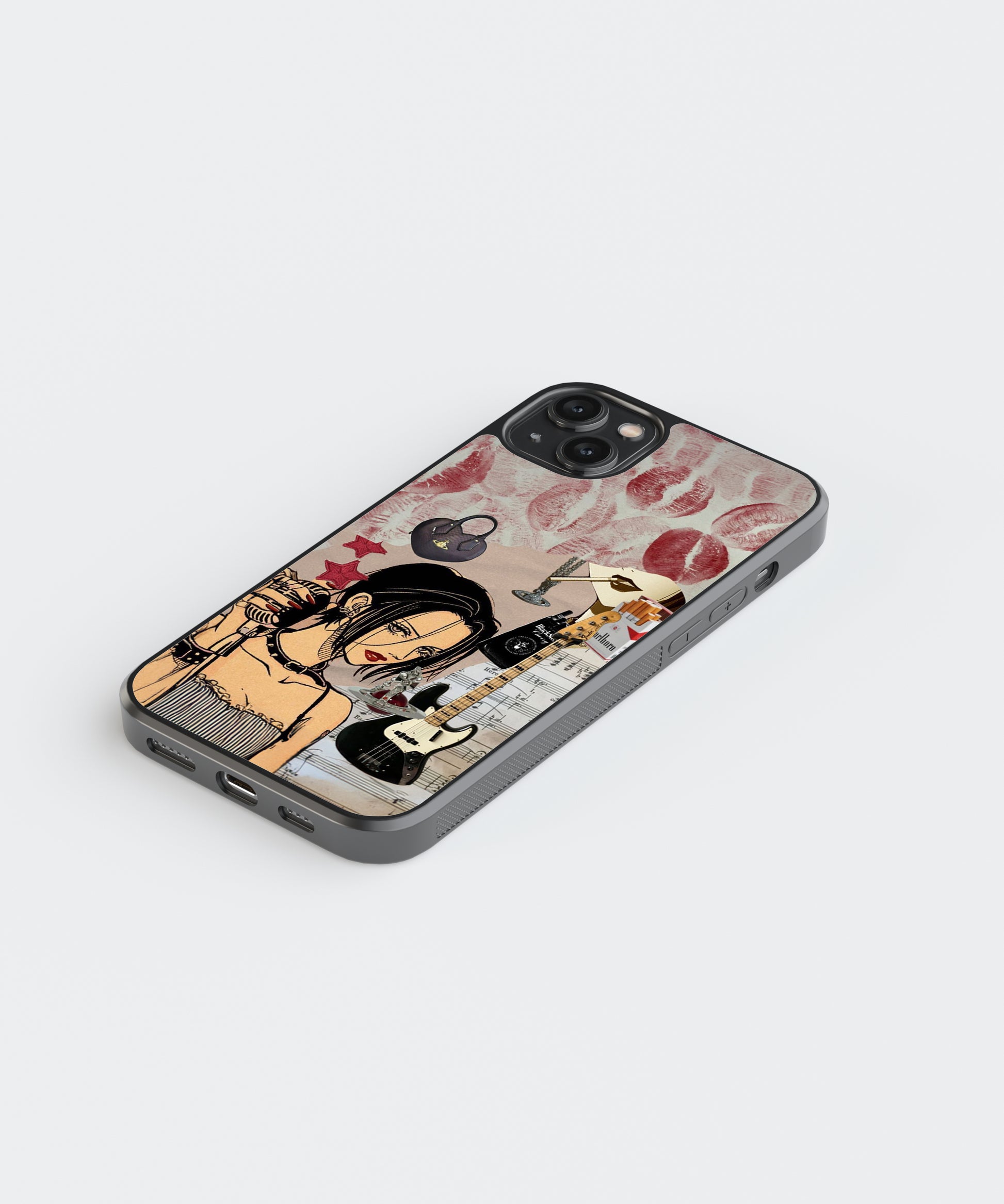 Rock n Roll Pop Culture Glass Phone Case Cover Rock n Roll Pop Culture Glass Phone Case Cover