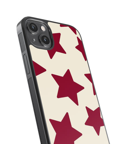 Star Pattern Glass Phone Case Cover