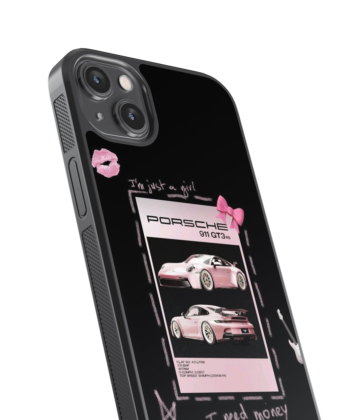 Porsche Coquette Car Glass Phone Case Cover