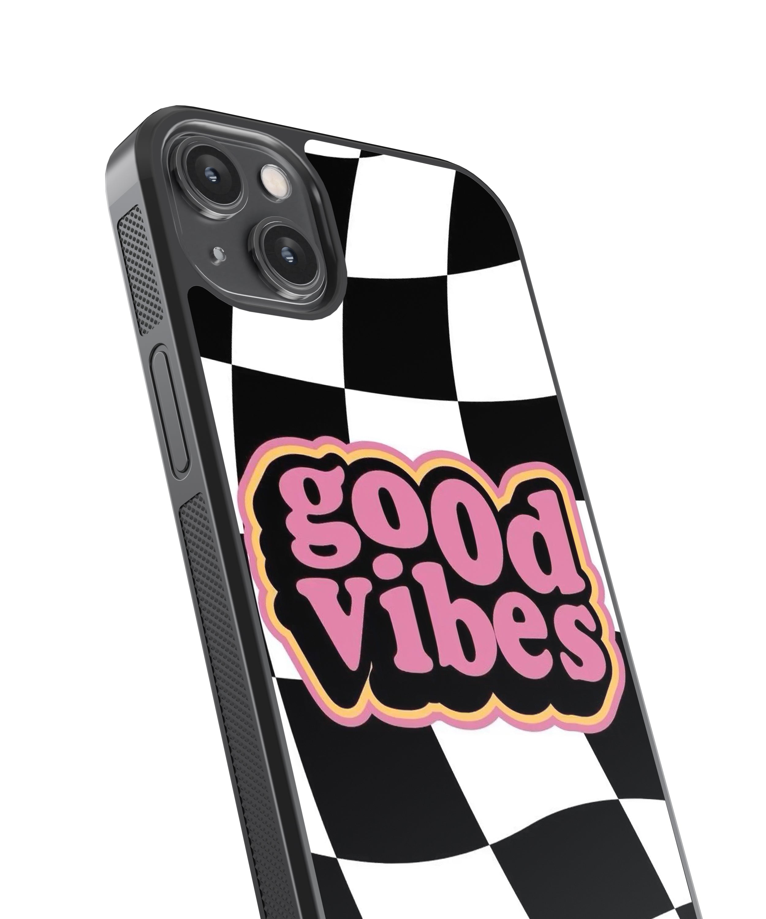 Good Vibes Pattern Glass Phone Case Cover