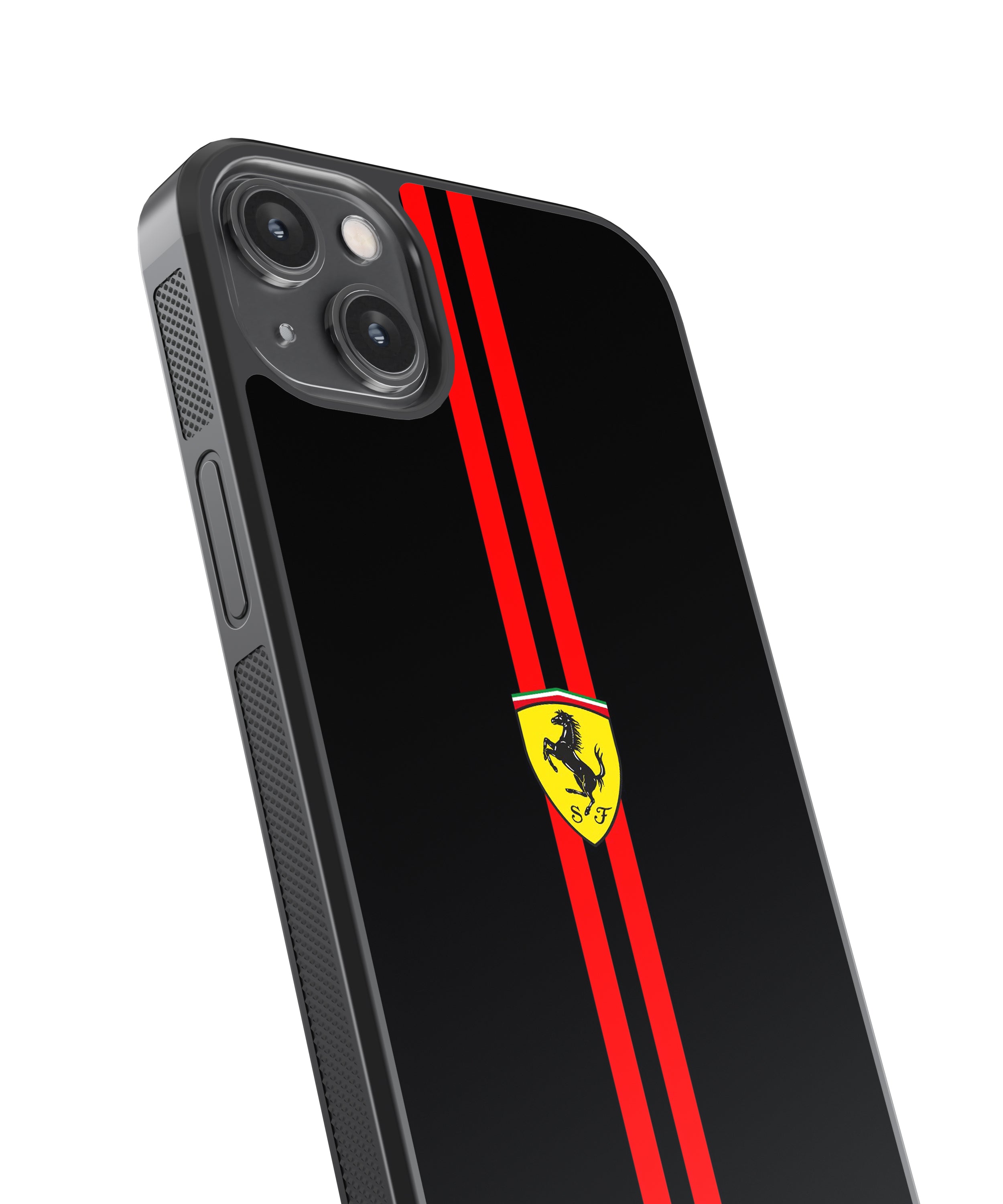 Ferrari Stripes Car Glass Phone Case Cover