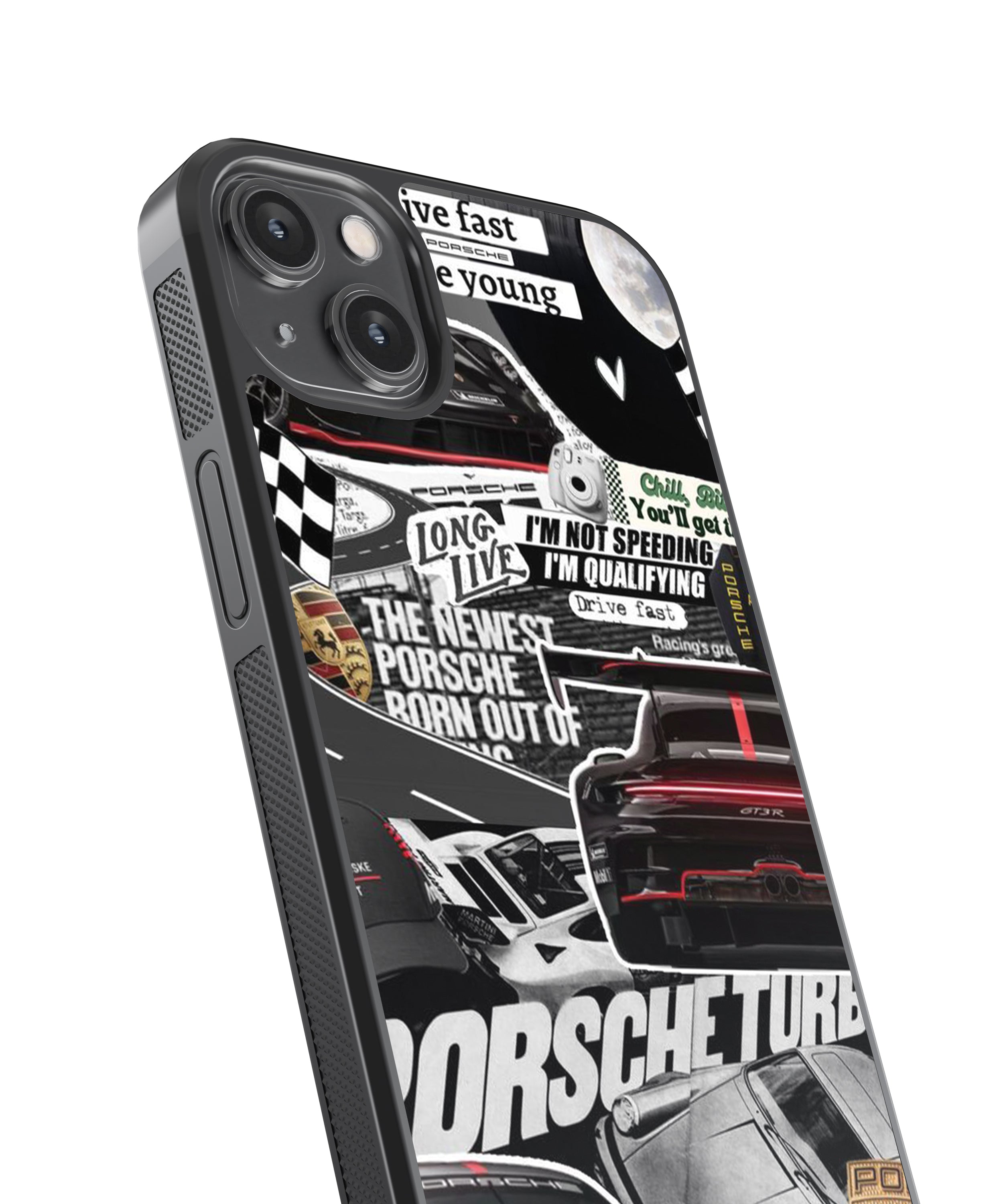 Porsche Turbo Car Glass Phone Case Cover