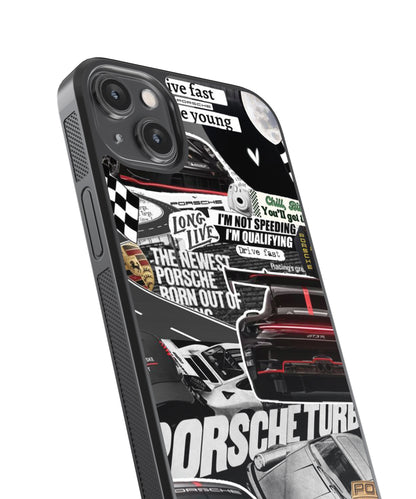 Porsche Turbo Car Glass Phone Case Cover