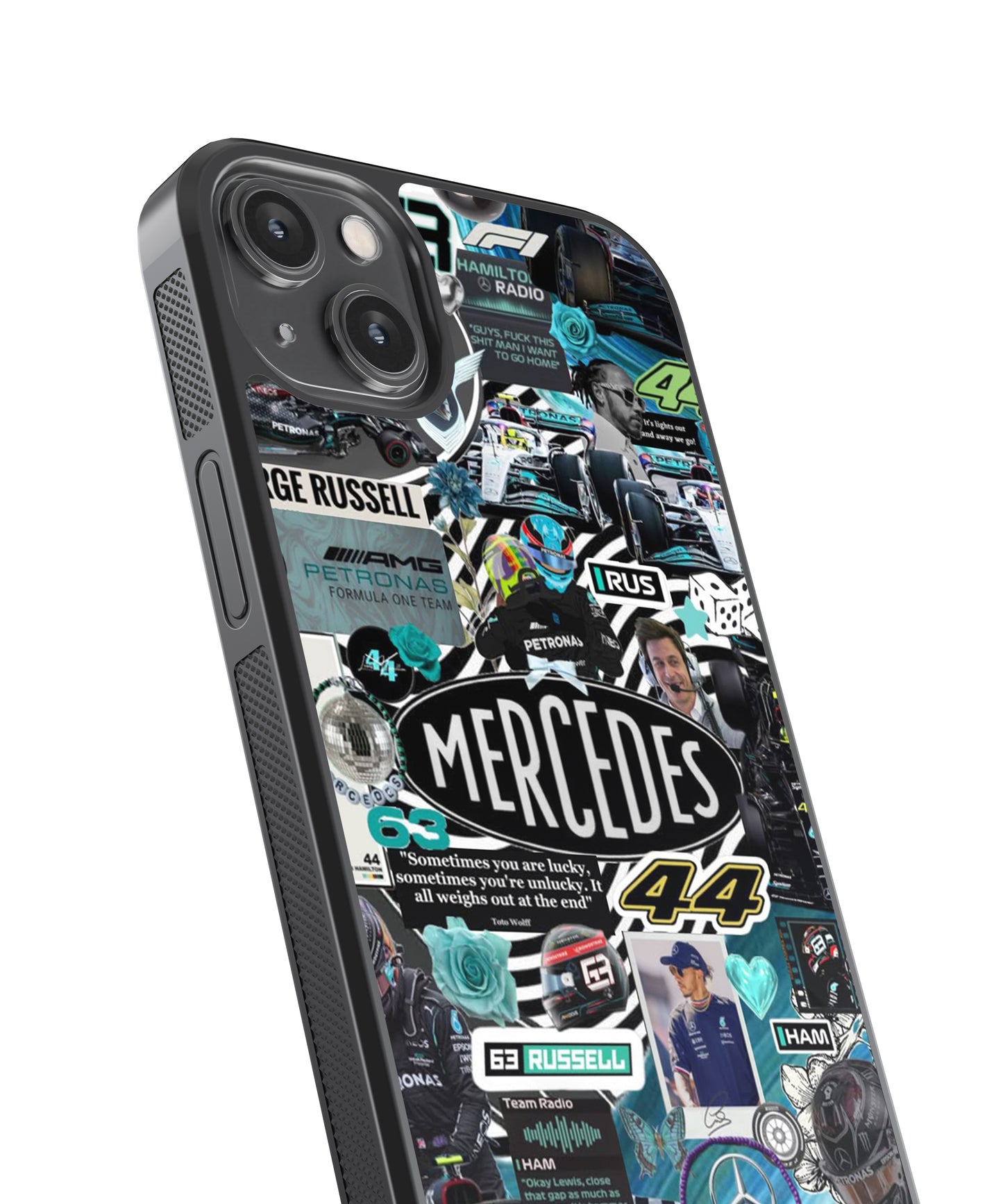 Mercedes Aesthetic Car Glass Phone Case Cover