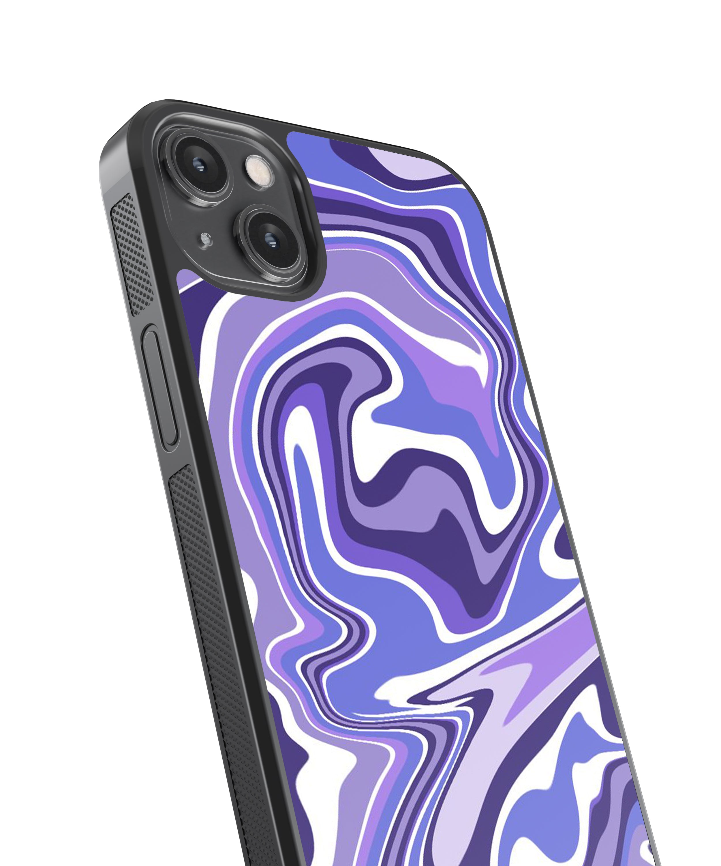 Purple Pattern Abstract Glass Phone Case Cover