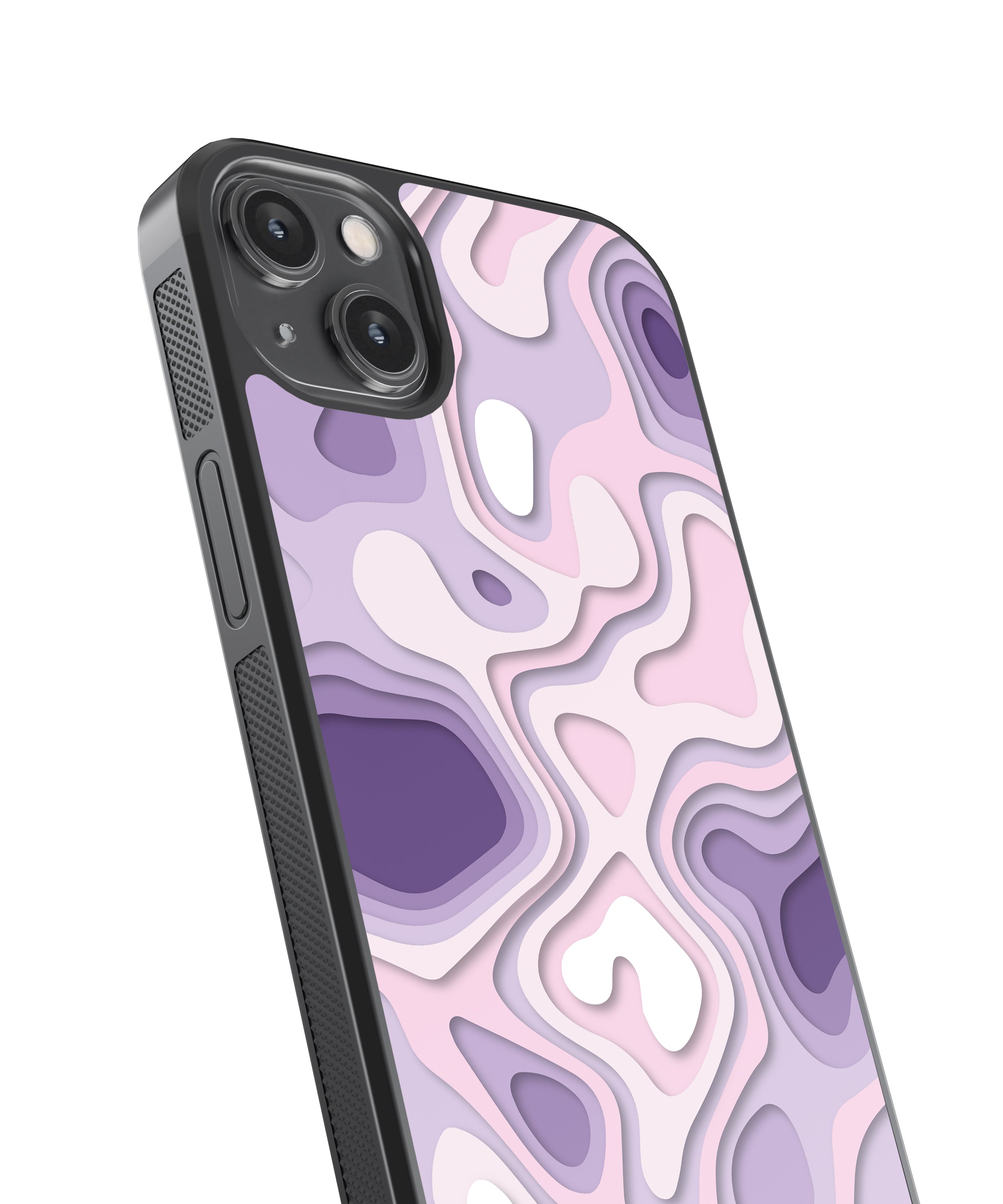 Violet Pattern Abstract Glass Phone Case Cover