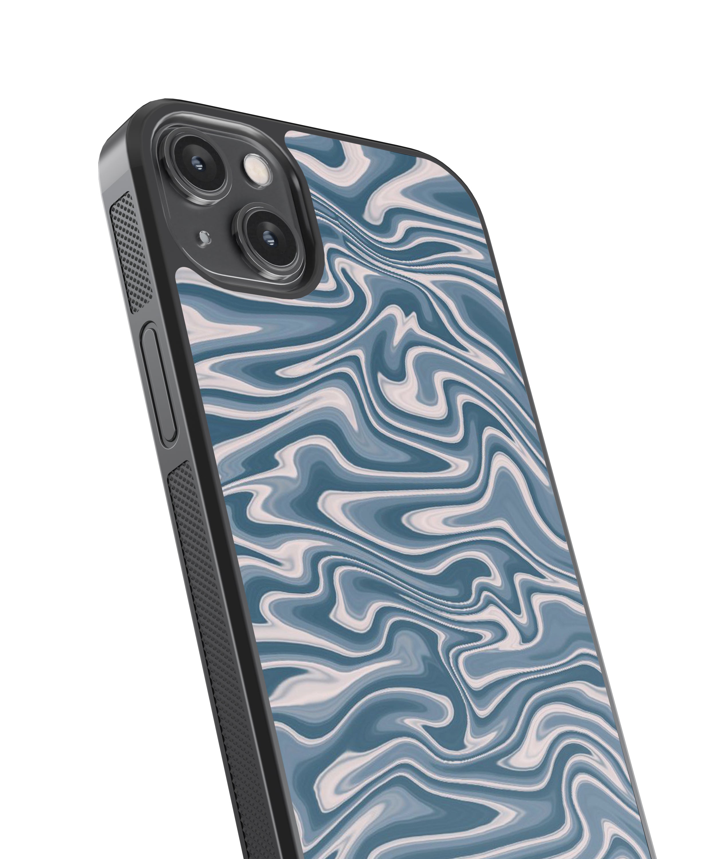 Blue Pattern Abstract Glass Phone Case Cover