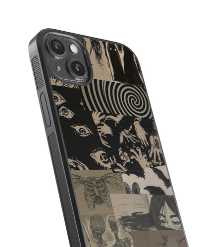 Japanese Dark Aesthetic Abstract Glass Phone Case