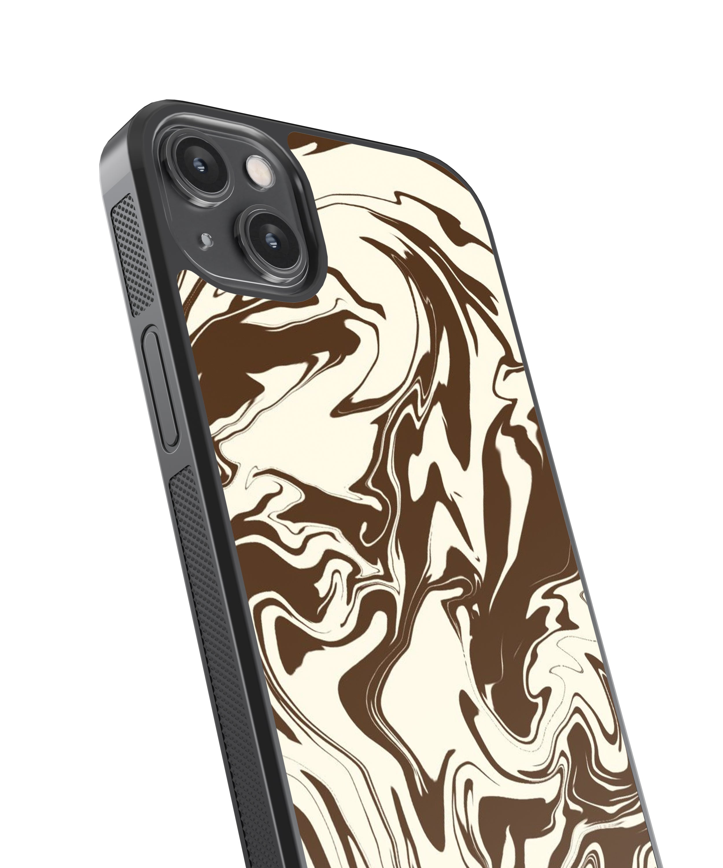 Brown Marble Abstract Glass Phone Case Cover