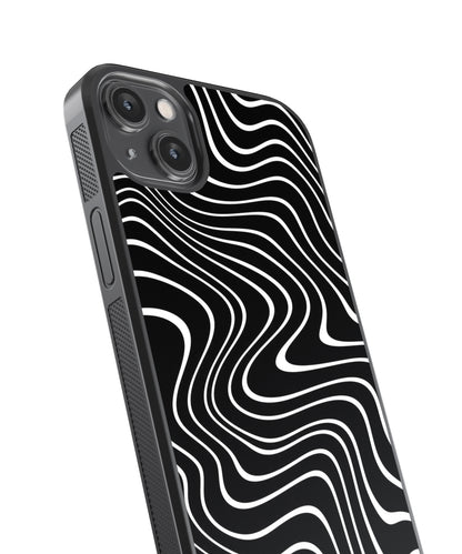 B&W Pattern Abstract Glass Phone Case Cover