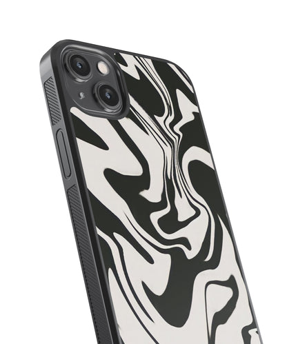 B&W Marble Abstract Glass Phone Case Cover