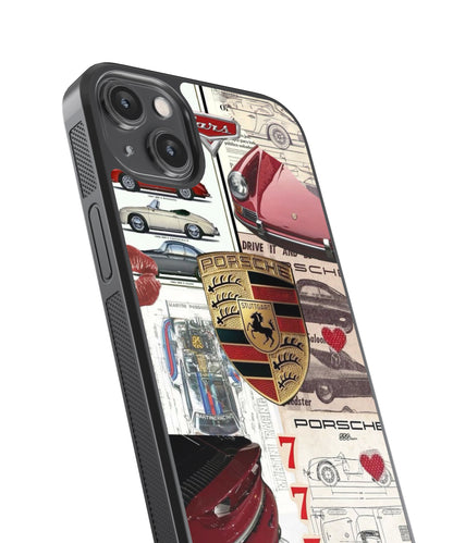 Porsche Aesthetic Glass Phone Case Cover