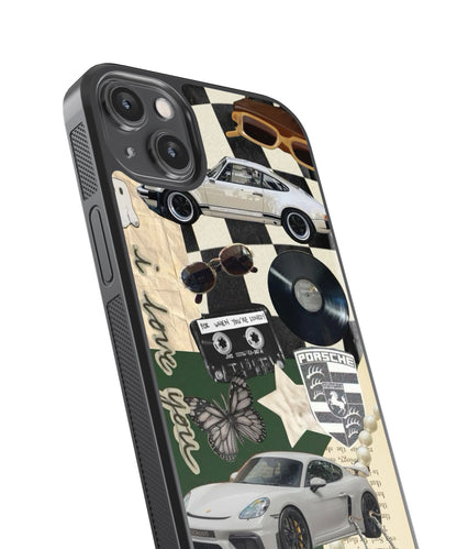 Porsche Vintage Glass Phone Case Cover