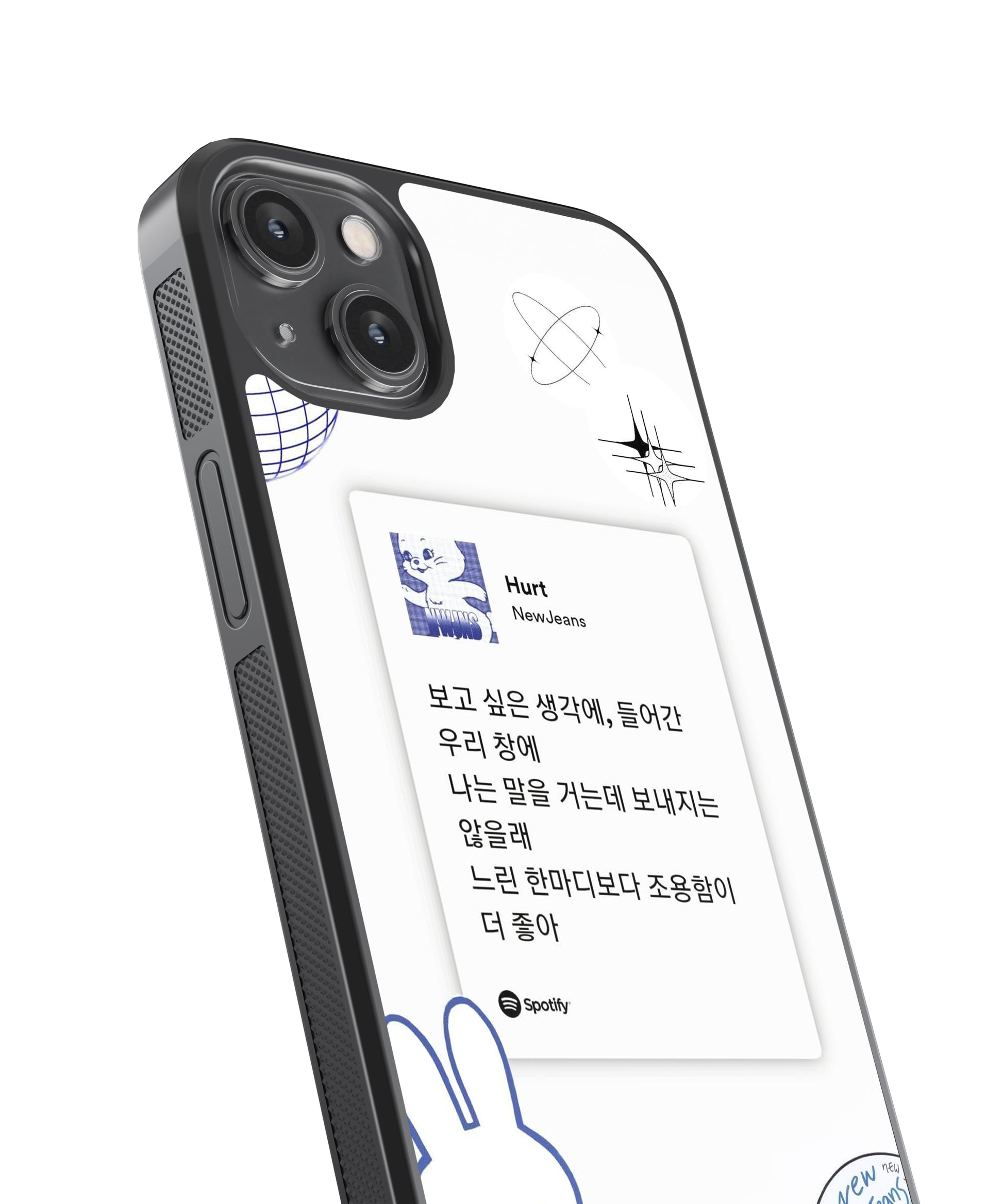 NewJeans Hurt Spotify Glass Phone Case for iPhone and Android NewJeans Hurt Spotify Glass Phone Case for iPhone and Android