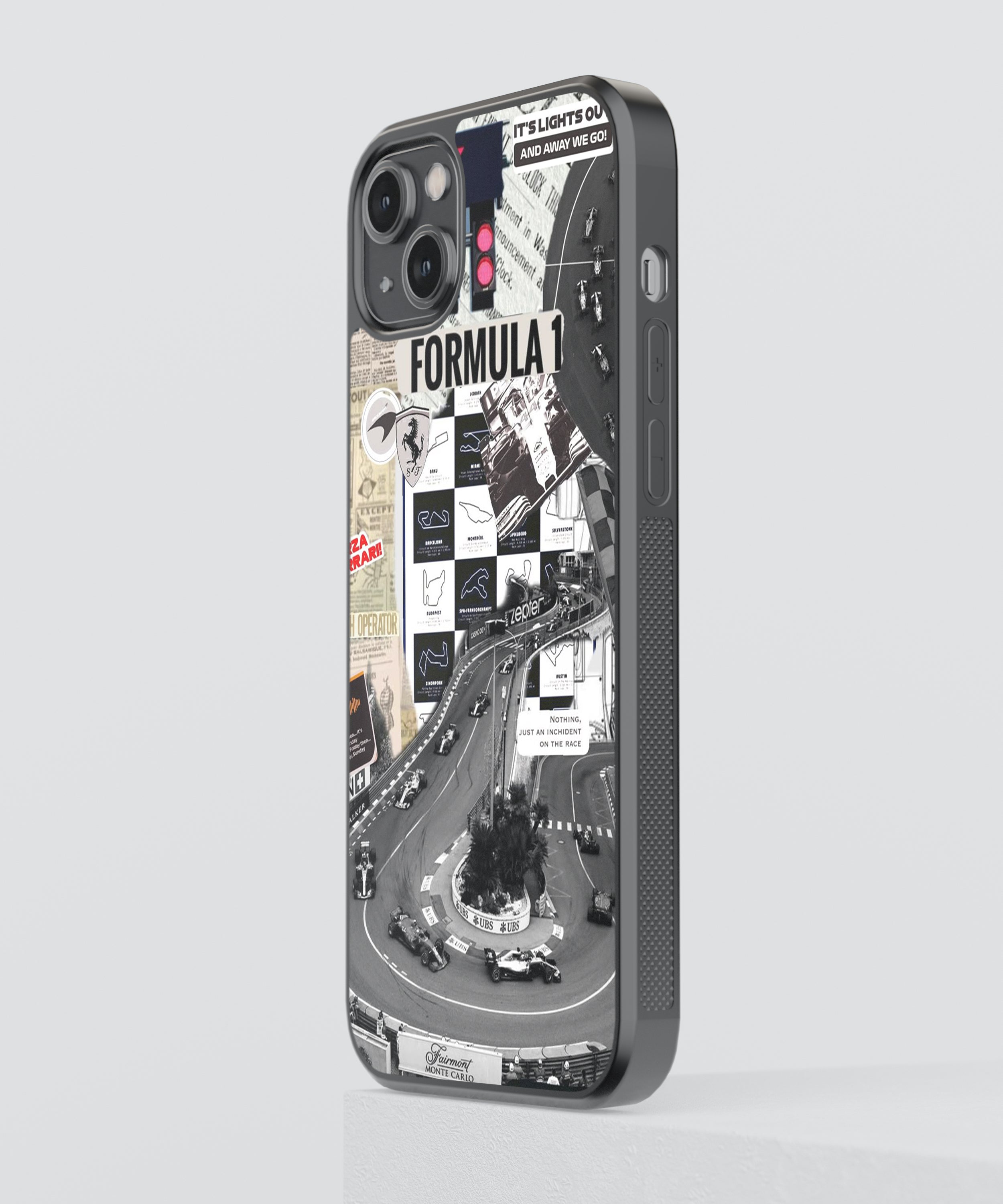 F1 Aesthetic Car Glass Phone Case Cover