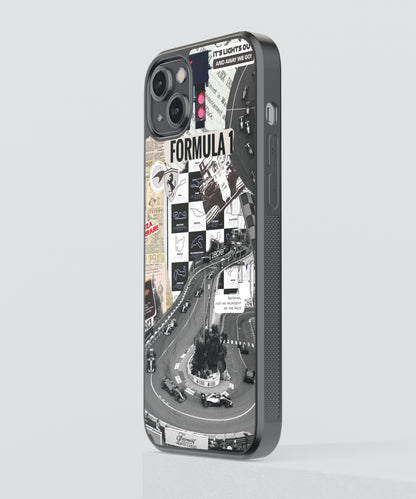 F1 Aesthetic Car Glass Phone Case Cover